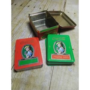 Vintage Coca-Cola Playing Cards 2 Decks Collectors Tin (lvb)